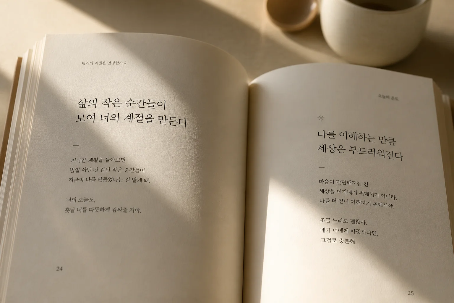 슬로 라이프의 미학 본문 레이아웃 펼침면